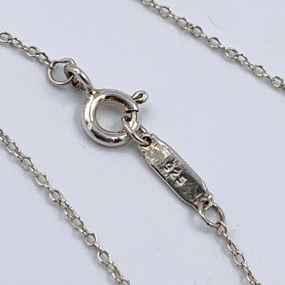 Authentic Tiffany & Co 925 Silver Double Dangling Hearts Pendant Necklace - Picture 5 of 9